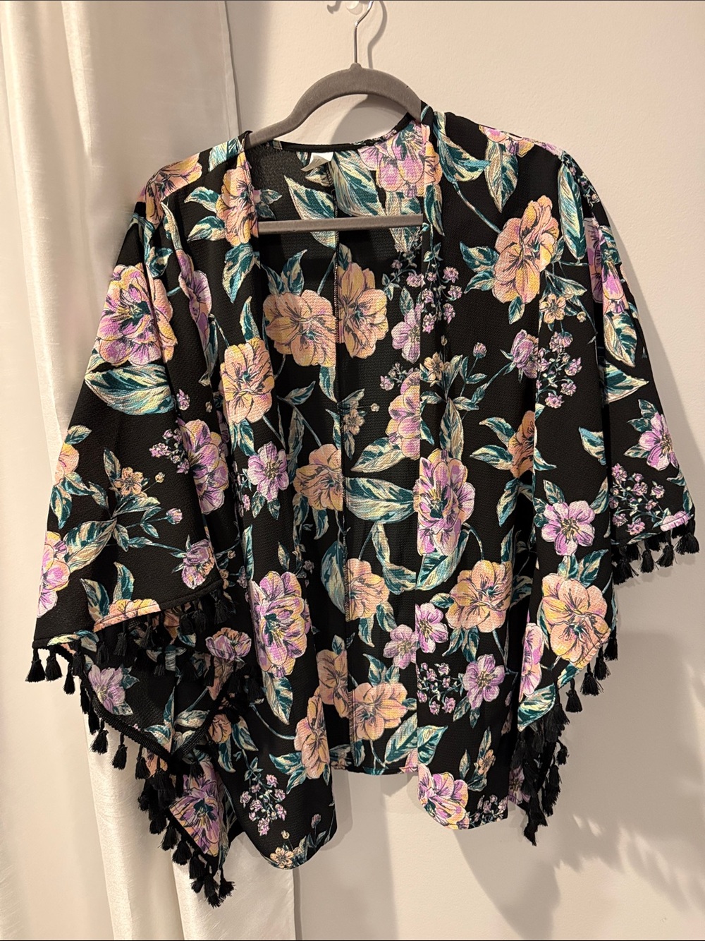Freshwater Floral Open-Front Kimono